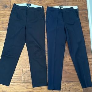 2 pair (black and navy) 00P J. Crew Margie pants
